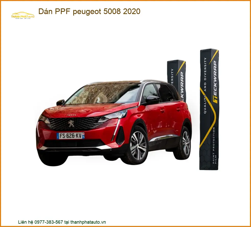 Dán Phim PPF Bảo Vệ Sơn Peugeot 5008 2020 - Địa Chỉ Thi Công Uy Tín TPHCM
