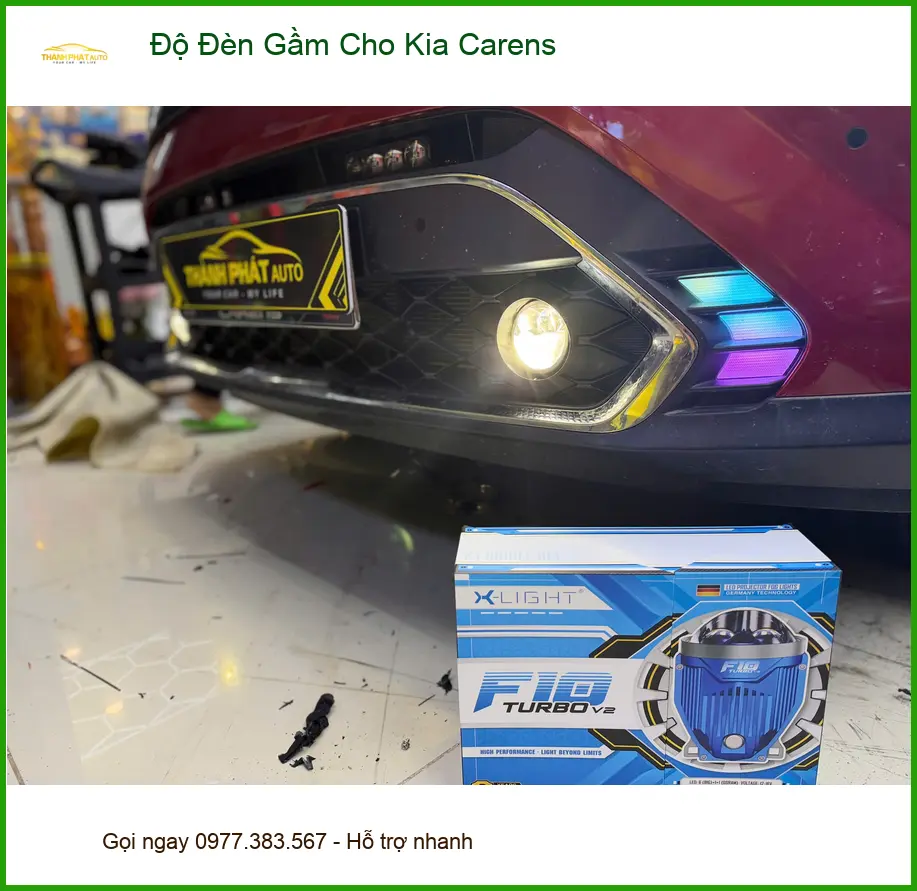 Anh Trung độ đèn gầm cho Kia Carens để cải thiện tầm nhìn khi lái xe ban đêm tại Quận 9 ảnh thực tế 5