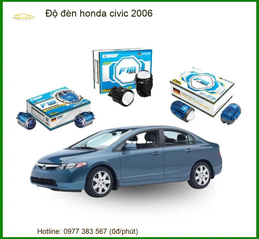 Độ Đèn Bi LED Laser Honda Civic 2006 - Địa Chỉ Lắp Đặt Chuyên Nghiệp TPHCM