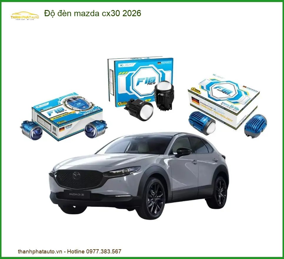 Độ Đèn Bi LED Laser Mazda CX30 2026 - Trung Tâm Độ Đèn Xe Chính Hãng TPHCM