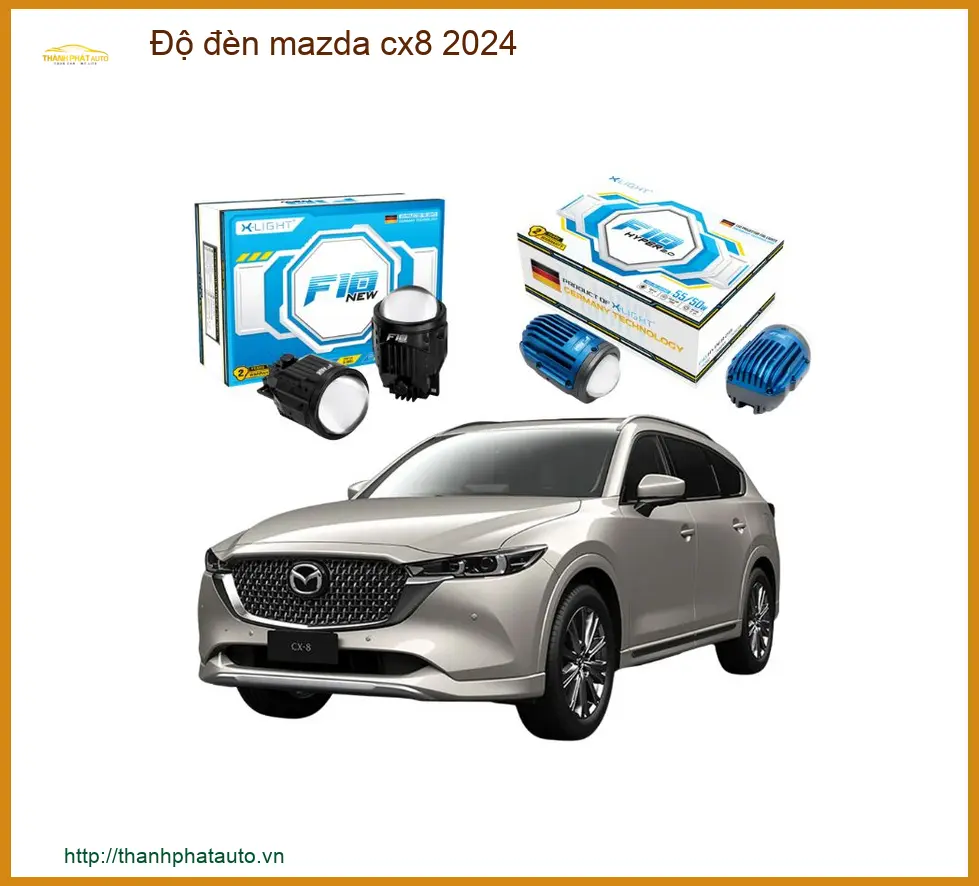 Độ đèn Bi LED Laser Mazda CX8 2024 - Trung Tâm Nâng Cấp Chính Hãng TPHCM