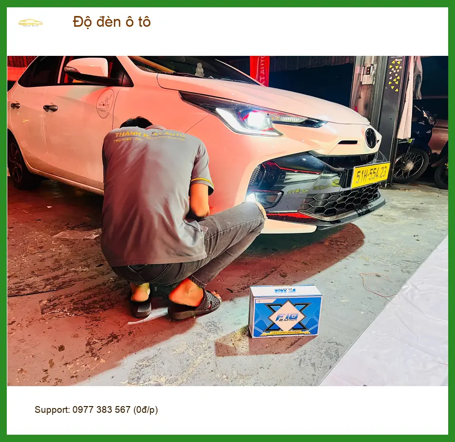 Chú Minh độ đèn ô tô Honda CRV vì đèn zin không đủ sáng tại Cần Giờ