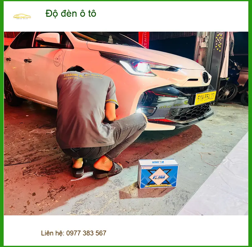 Anh Hưng độ đèn ô tô Hyundai Accent tại Quận Bình Tân cho ánh sáng vượt trội ảnh thực tế 2