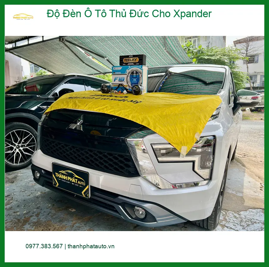 Anh Khải độ đèn ô tô cho Xpander tại Thủ Đức vì đèn zin không đủ sáng khi đi đêm mưa ảnh thực tế 5