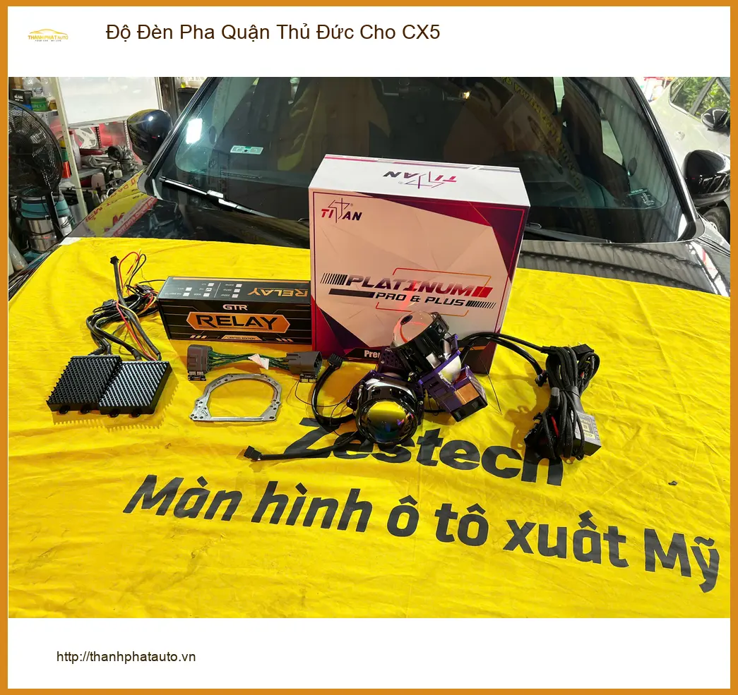 Anh Khang độ đèn pha CX5 Quận Thủ Đức vì đèn zin yếu, đi đêm không an toàn ảnh thực tế 2
