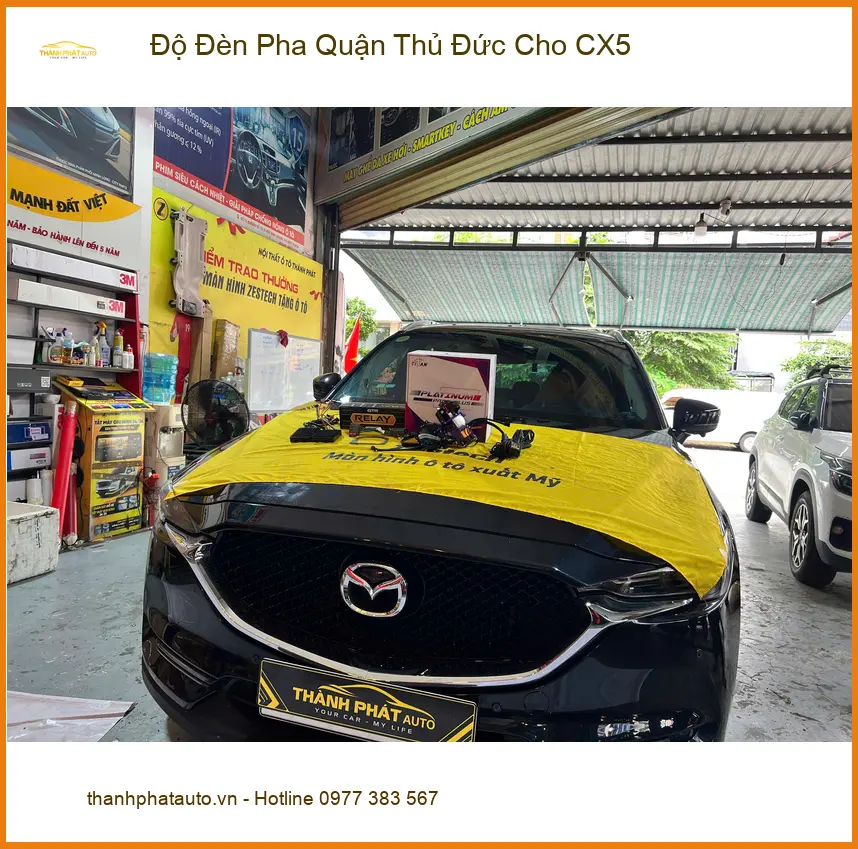 Anh Khang độ đèn pha CX5 Quận Thủ Đức vì đèn zin yếu, đi đêm không an toàn ảnh thực tế 3