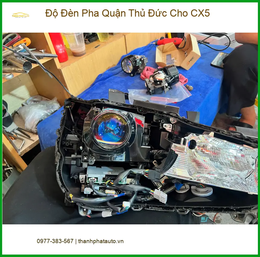 Anh Khang độ đèn pha CX5 Quận Thủ Đức vì đèn zin yếu, đi đêm không an toàn ảnh thực tế 5