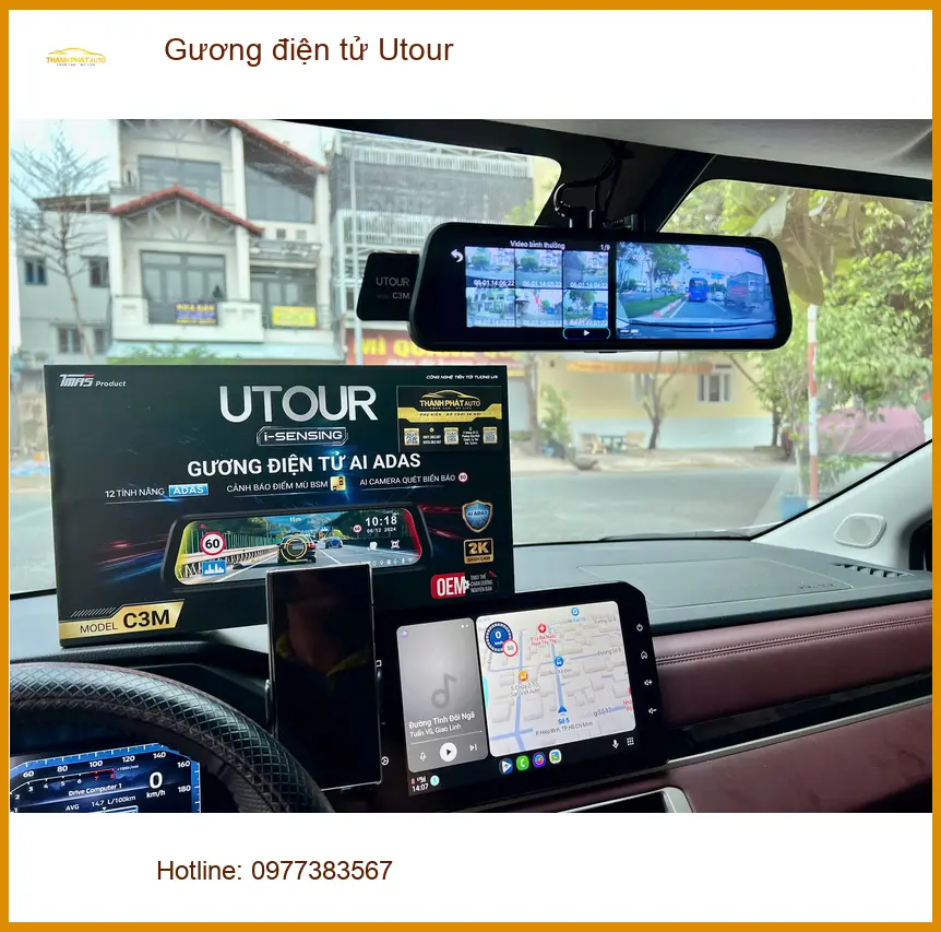 Anh Dũng lắp Gương điện tử Utour Honda CRV tại Quận Bình Tân ảnh thực tế 4