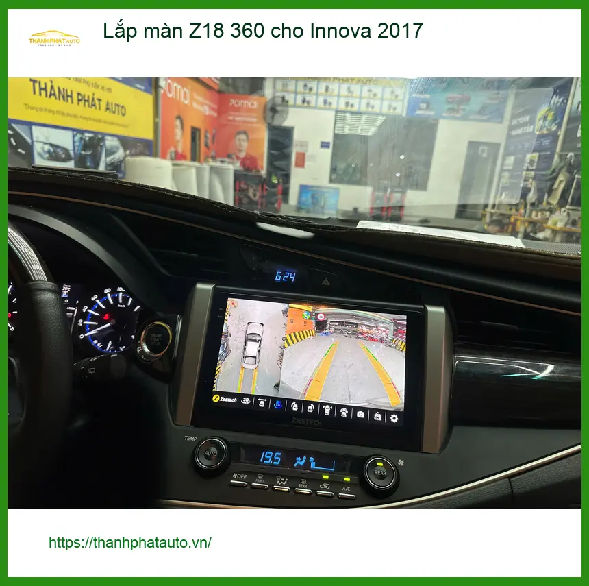 Chị Thảo lắp màn Z18 360 cho Innova 2017 Quận 5 ảnh thực tế 2
