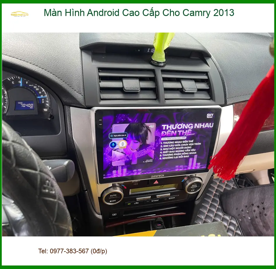 Anh Tấn lắp Màn Hình Android Cao Cấp cho Camry 2013 tại Quận 9 để xem giải trí ảnh thực tế 4