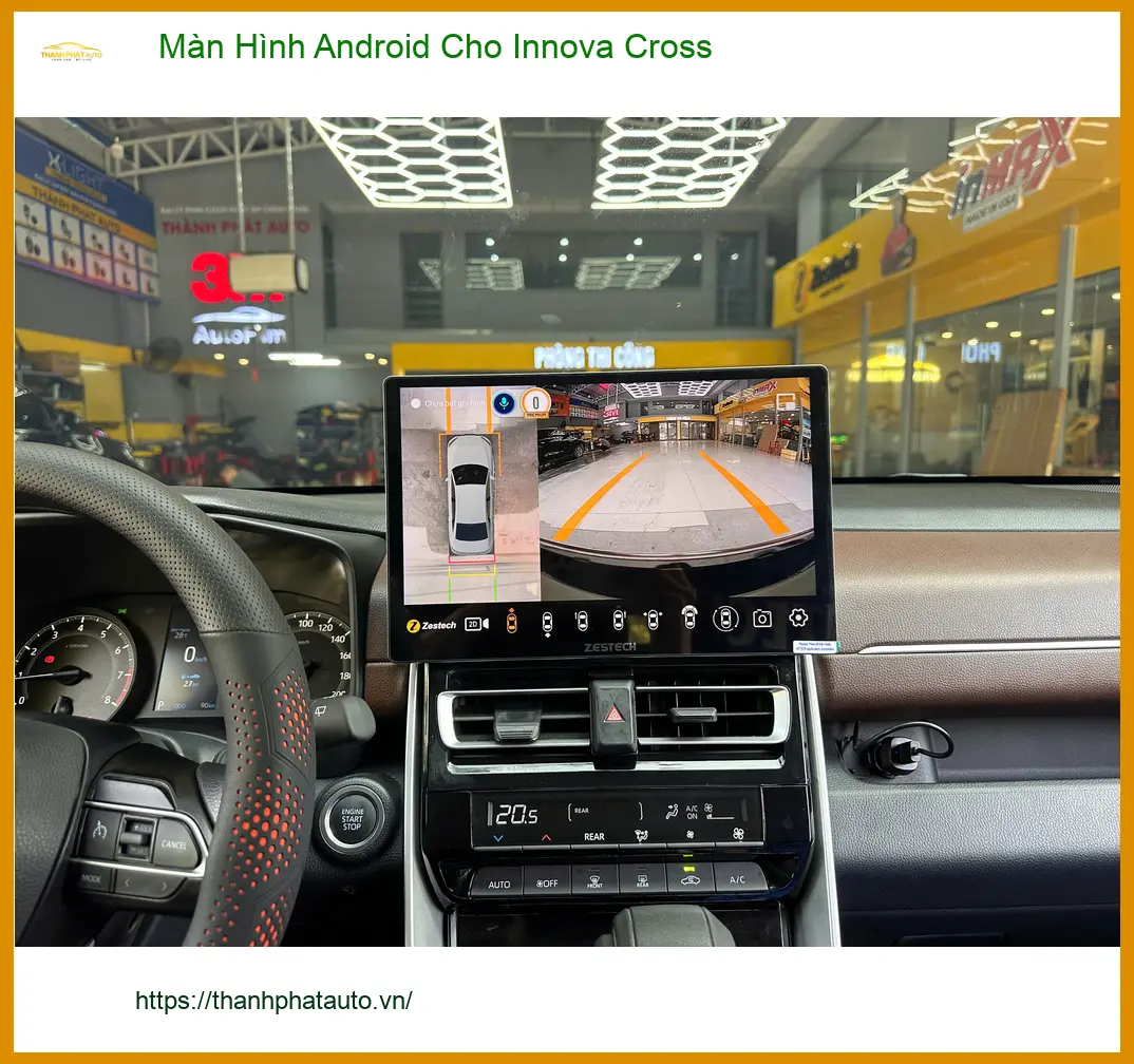 Anh Khải lắp màn hình Android cho Innova Cross ở Quận 9 để xem bản đồ và giải trí