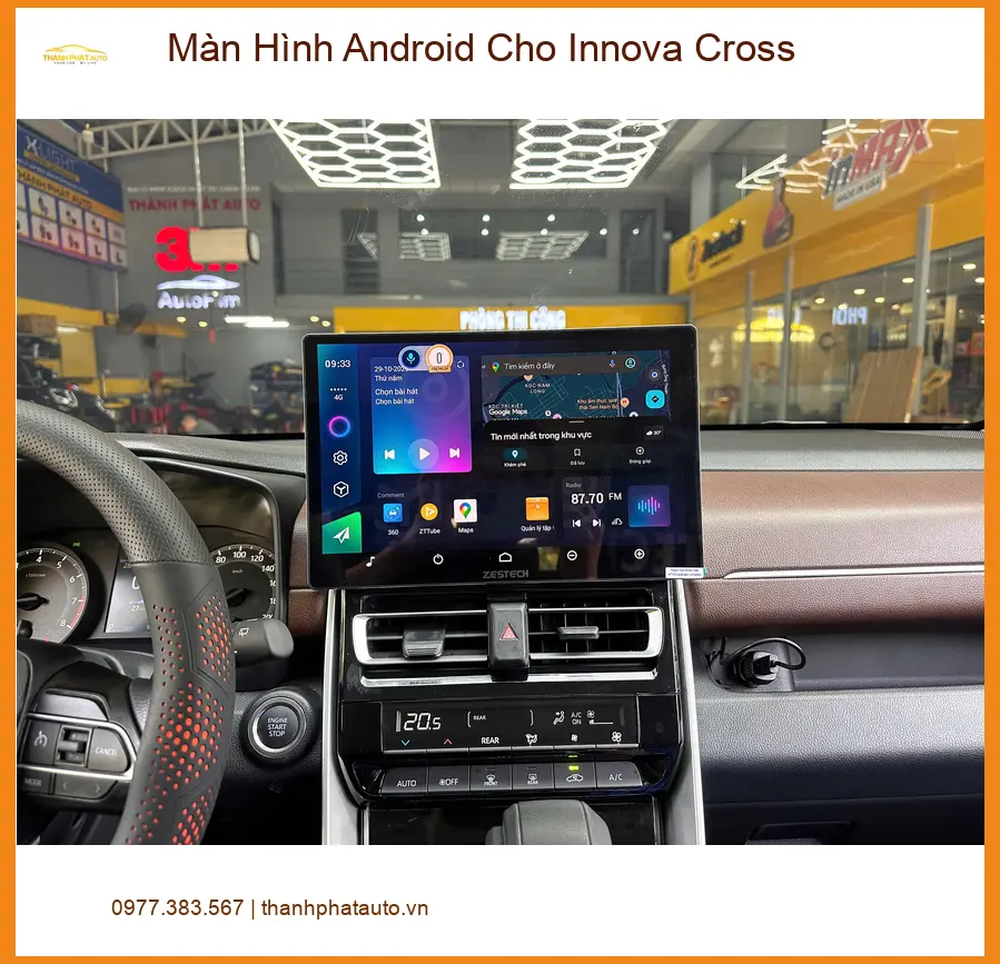 Anh Khải lắp màn hình Android cho Innova Cross ở Quận 9 để xem bản đồ và giải trí ảnh thực tế 2