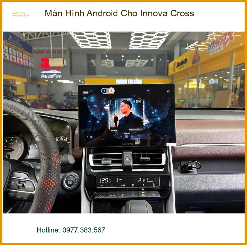 Anh Khải lắp màn hình Android cho Innova Cross ở Quận 9 để xem bản đồ và giải trí ảnh thực tế 3
