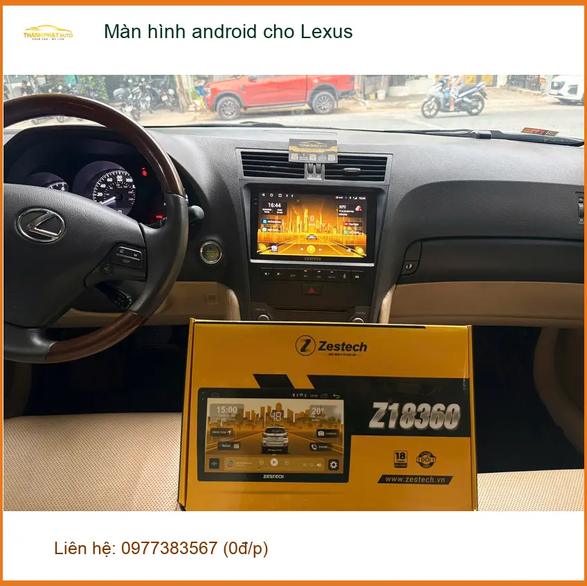 Anh Hùng lắp màn hình Android cho Lexus ES 300h tại Quận Gò Vấp vì màn zin lỗi thời