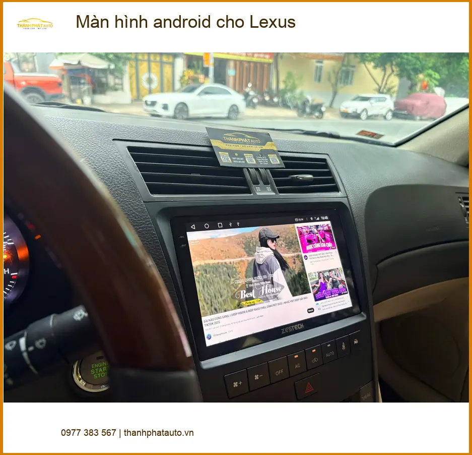 Anh Hùng lắp màn hình Android cho Lexus ES 300h tại Quận Gò Vấp vì màn zin lỗi thời ảnh thực tế 2