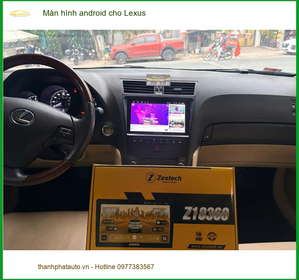 Anh Hùng lắp màn hình Android cho Lexus ES 300h tại Quận Gò Vấp vì màn zin lỗi thời ảnh thực tế 3