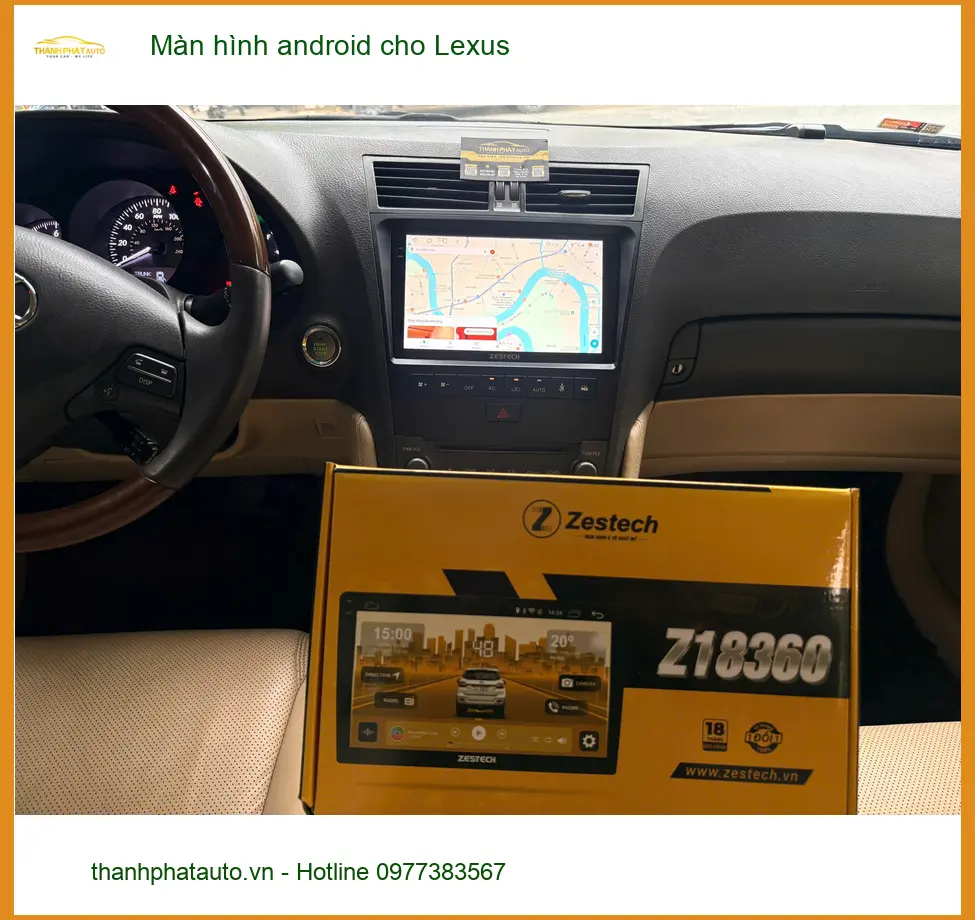 Anh Hùng lắp màn hình Android cho Lexus ES 300h tại Quận Gò Vấp vì màn zin lỗi thời ảnh thực tế 5