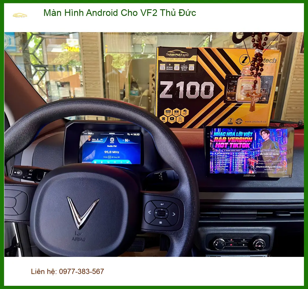 Anh Minh lắp Màn hình Android cho VF2 tại Thủ Đức để nâng tầm giải trí và dẫn đường