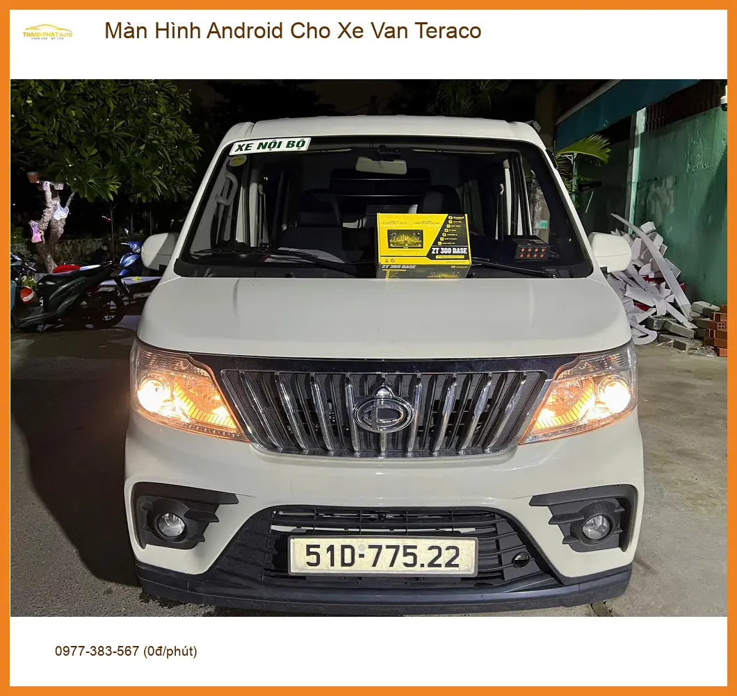 Anh Khang lắp màn hình Android xe Van Teraco tại Thủ Đức tối ưu vận chuyển ảnh thực tế 2