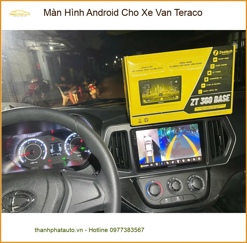 Anh Khang lắp màn hình Android xe Van Teraco tại Thủ Đức tối ưu vận chuyển ảnh thực tế 4