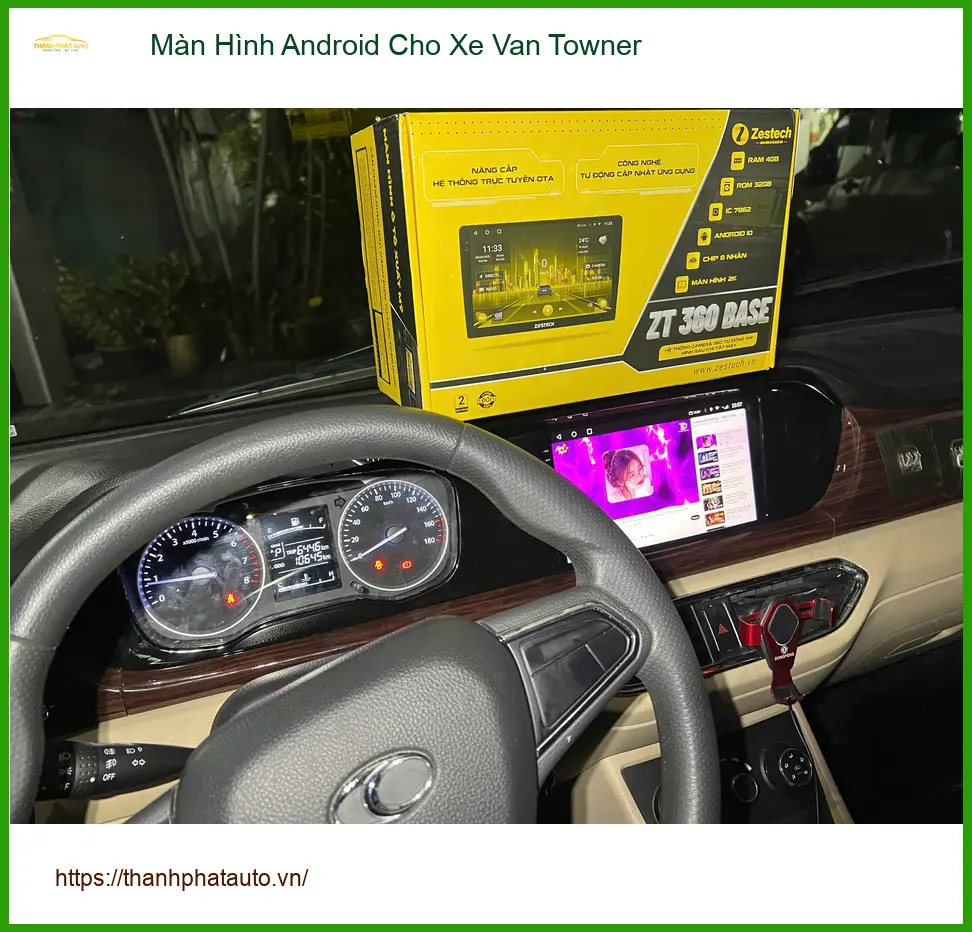 Anh Minh nâng cấp Màn Hình Android Xe Van Towner Thủ Đức ảnh thực tế 3