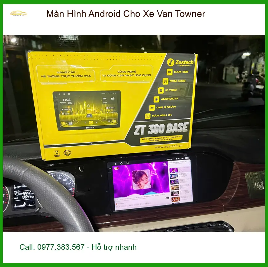 Anh Minh nâng cấp Màn Hình Android Xe Van Towner Thủ Đức ảnh thực tế 4