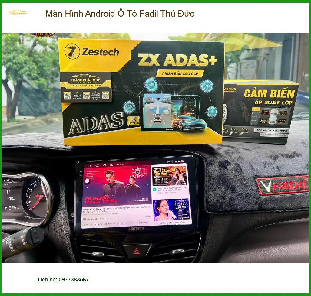 Chú Minh đổi Màn Hình Android Ô Tô Fadil do màn zin bị lag tại Thủ Đức
