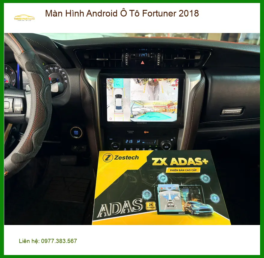 Chị Thanh Mai lắp Màn Hình Android Ô Tô Fortuner 2018 tại Thủ Đức tiện lợi ảnh thực tế 2