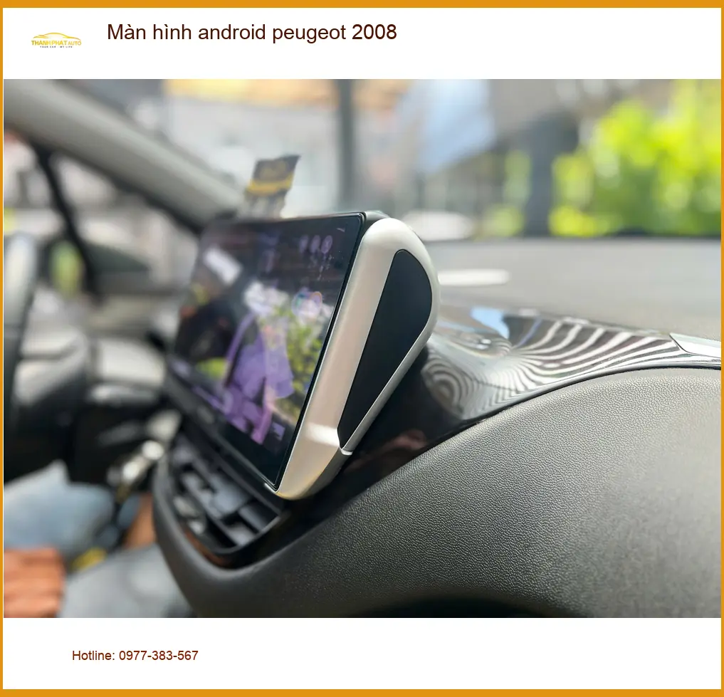 Chú Minh lắp màn hình Android Peugeot 2008 tại Cần Giờ để tiện xem bản đồ ảnh thực tế 3
