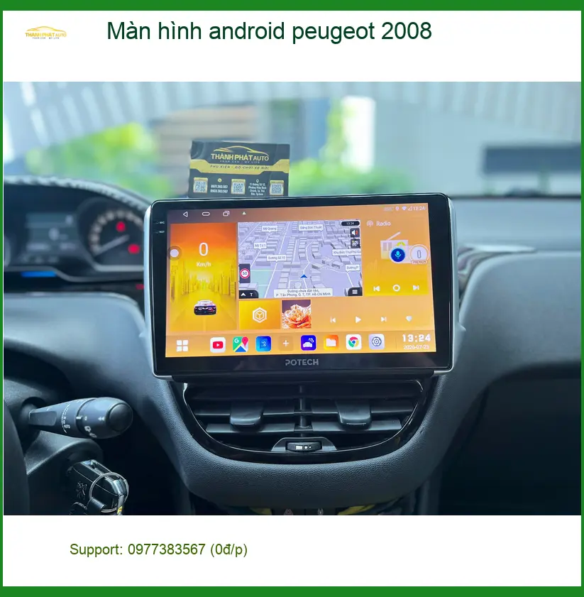 Chú Ba lắp màn hình Android Peugeot 2008 tại Nhà Bè uy tín ảnh thực tế 2