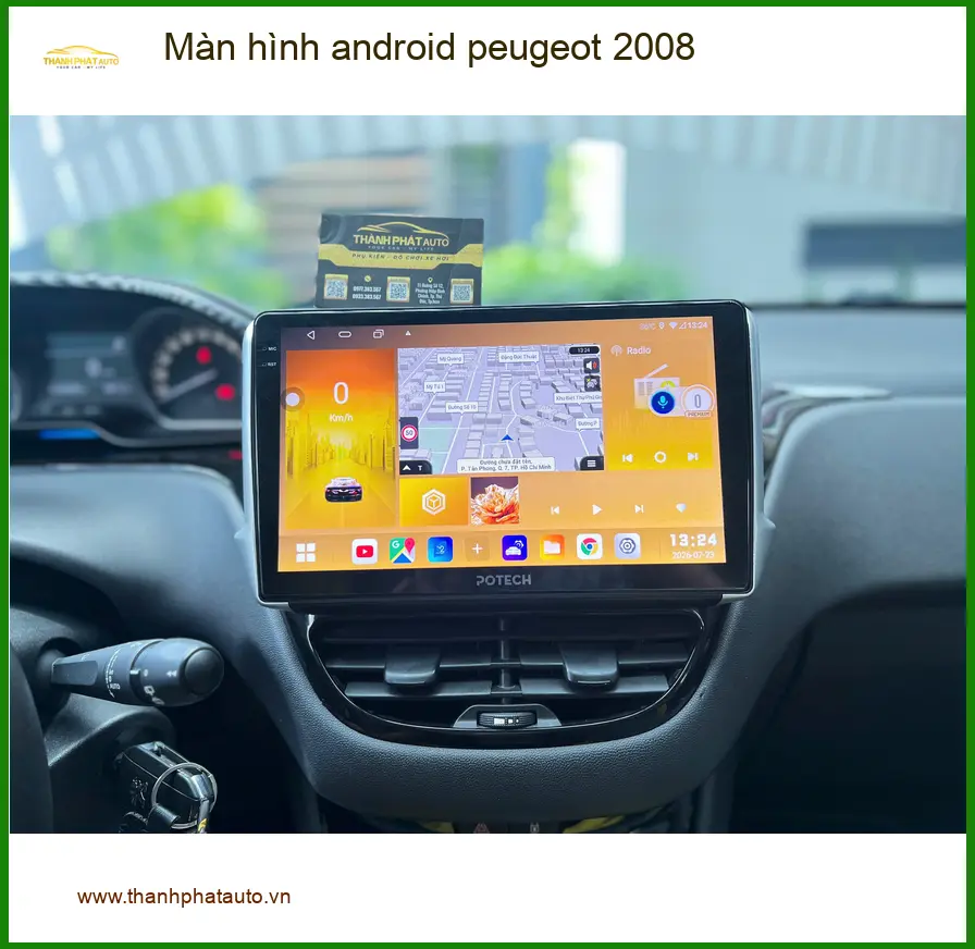 Anh Khang lắp màn hình Android Peugeot 2008 Quận 11 để có nhiều tính năng.