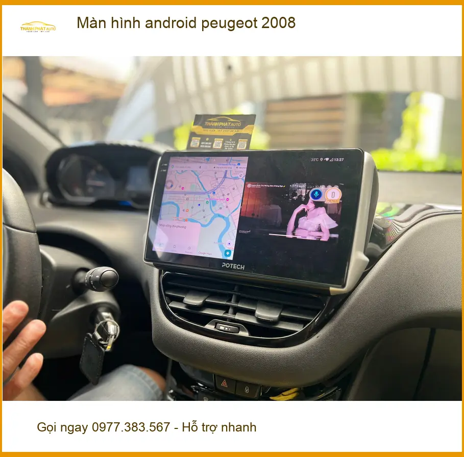 Anh Khang lắp màn hình Android Peugeot 2008 Quận 11 để có nhiều tính năng. ảnh thực tế 2