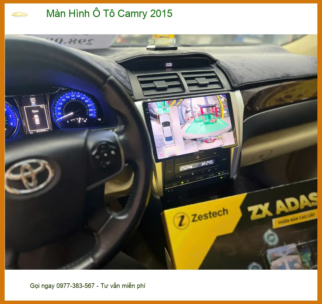 Chú Tấn nâng cấp màn hình Android cho Camry 2015 Quận 9 vì màn zin thiếu kết nối.