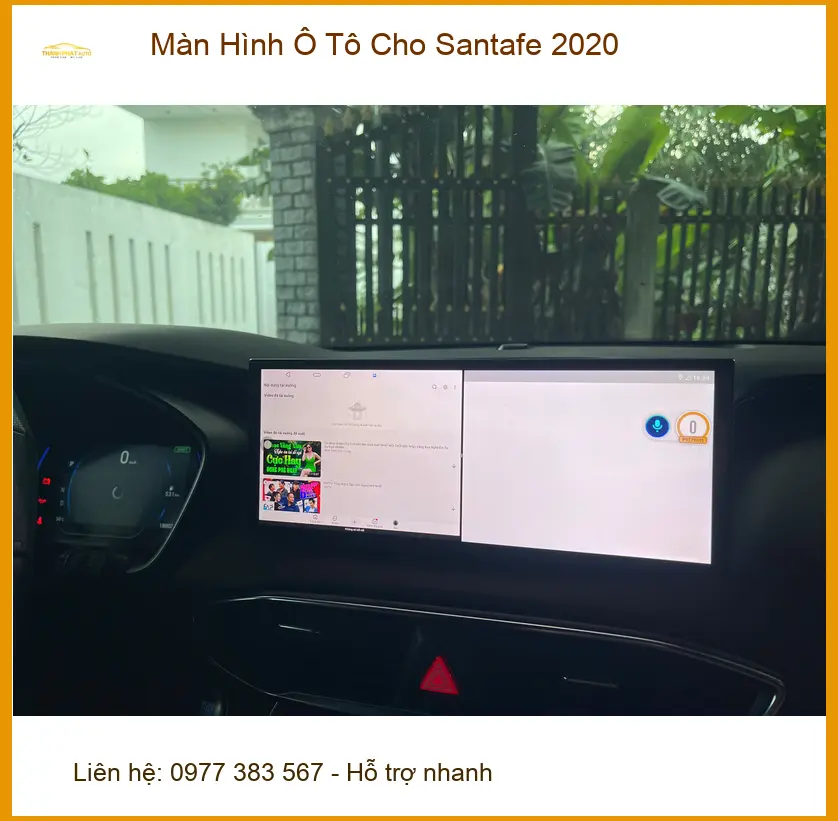 Chú Dũng lắp Màn Hình Ô Tô Cho Santafe 2020 tại Quận 12 để có thêm nhiều tính năng giải trí ảnh thực tế 4
