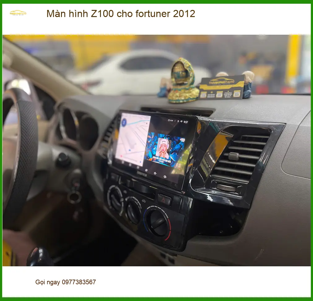 Anh Tín lắp màn hình Z100 cho Fortuner 2012 tại Cần Giờ để tiện dụng hơn ảnh thực tế 2