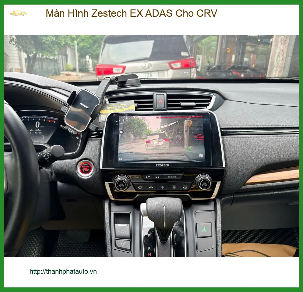 Anh Nhật lắp Màn Hình Zestech EX ADAS cho CRV Quận 3 tiện theo dõi giao thông ảnh thực tế 2