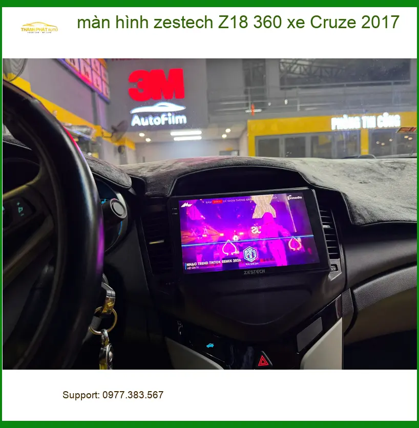 Anh Minh lắp màn hình Zestech Z18 360 cho Cruze 2017 tại Quận 3 ảnh thực tế 3