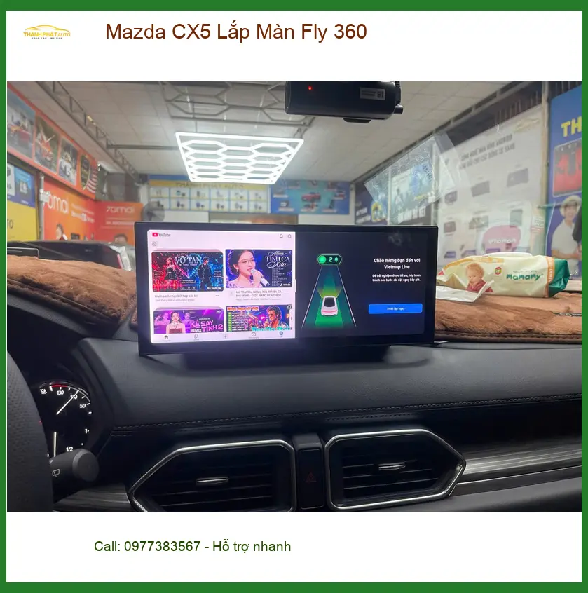 Anh Khải lắp Màn hình Fly 360 cho Mazda CX5 tại Quận 12 để an tâm hơn khi đỗ xe