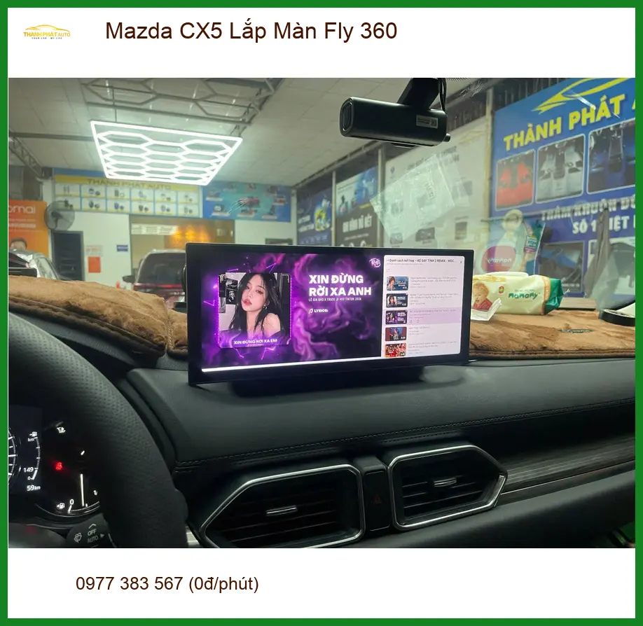 Anh Khải lắp Màn hình Fly 360 cho Mazda CX5 tại Quận 12 để an tâm hơn khi đỗ xe ảnh thực tế 3