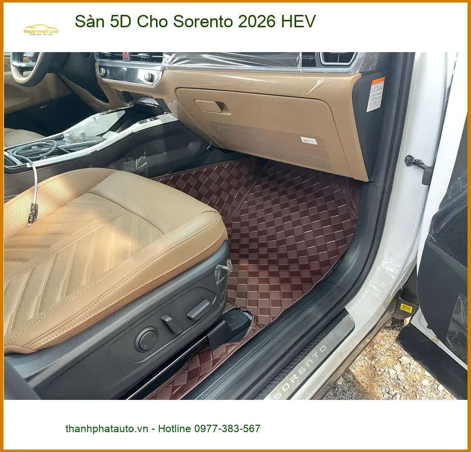 Chị Thảo tìm địa chỉ lắp Sàn 5D Cho Sorento 2026 HEV uy tín tại Quận 9