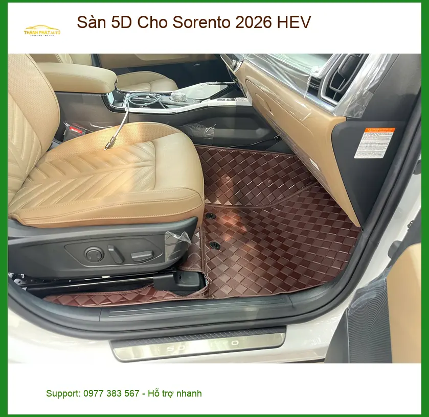 Chị Thảo tìm địa chỉ lắp Sàn 5D Cho Sorento 2026 HEV uy tín tại Quận 9 ảnh thực tế 4
