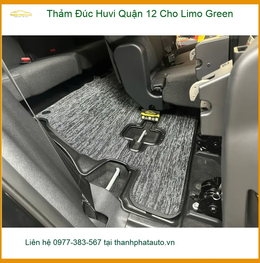 Chị Thảo lắp thảm đúc Huvi cho Limo Green ở Quận 12 vì thảm cũ đã sờn. ảnh thực tế 2