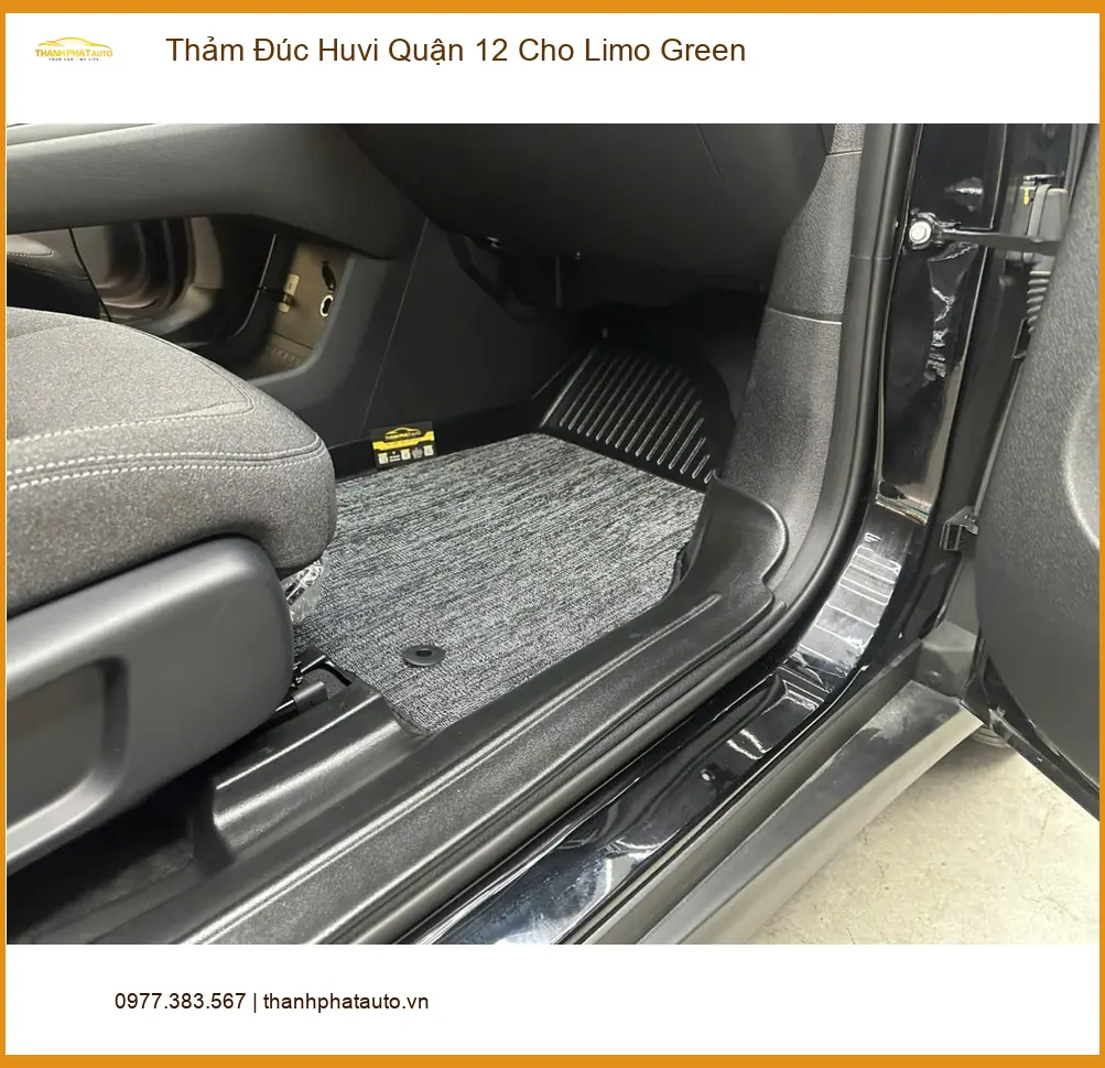 Chị Thảo lắp thảm đúc Huvi cho Limo Green ở Quận 12 vì thảm cũ đã sờn. ảnh thực tế 4
