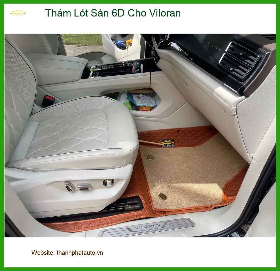 Bác Khải lắp Thảm Lót Sàn 6D cho Viloran tại Quận 9 để xe luôn sạch sẽ