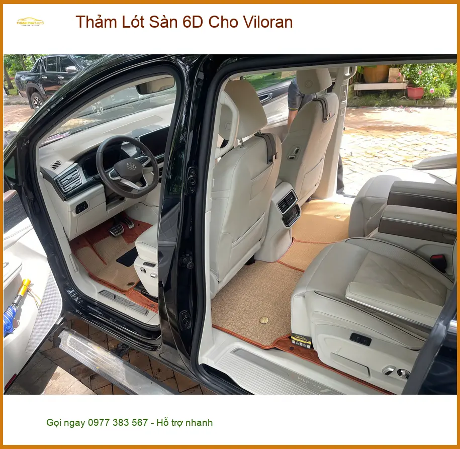 Bác Khải lắp Thảm Lót Sàn 6D cho Viloran tại Quận 9 để xe luôn sạch sẽ ảnh thực tế 2