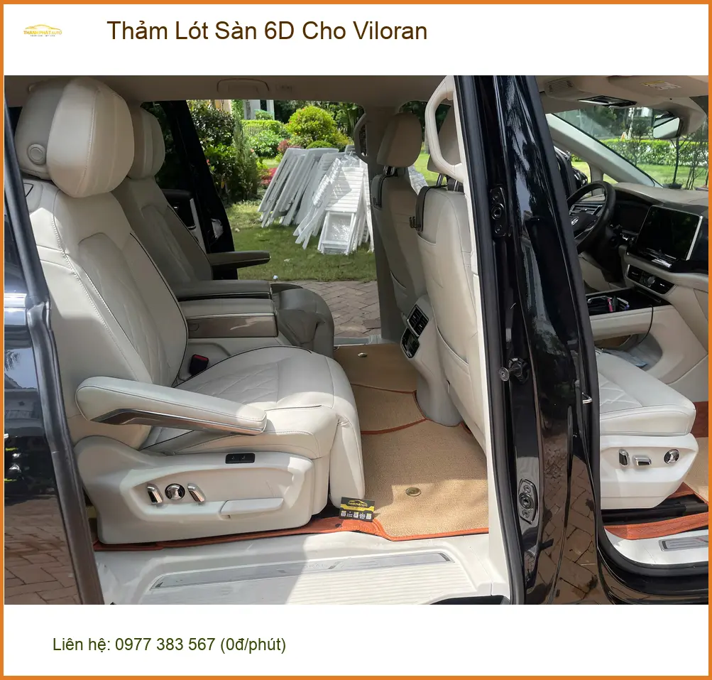 Bác Khải lắp Thảm Lót Sàn 6D cho Viloran tại Quận 9 để xe luôn sạch sẽ ảnh thực tế 3