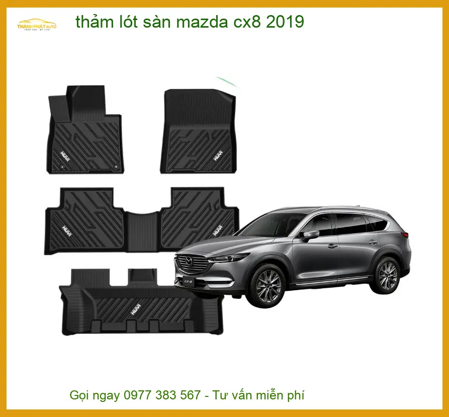 Thảm Lót Sàn Cao Cấp Mazda CX8 2019 - Địa Chỉ Lắp Đặt Uy Tín TPHCM