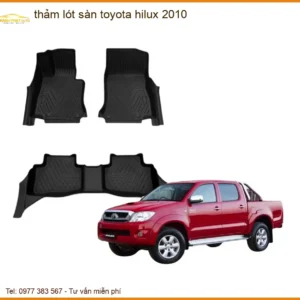 Thảm Lót Sàn Toyota Hilux 2010 - Trung Tâm Lắp Đặt Chính Hãng TPHCM