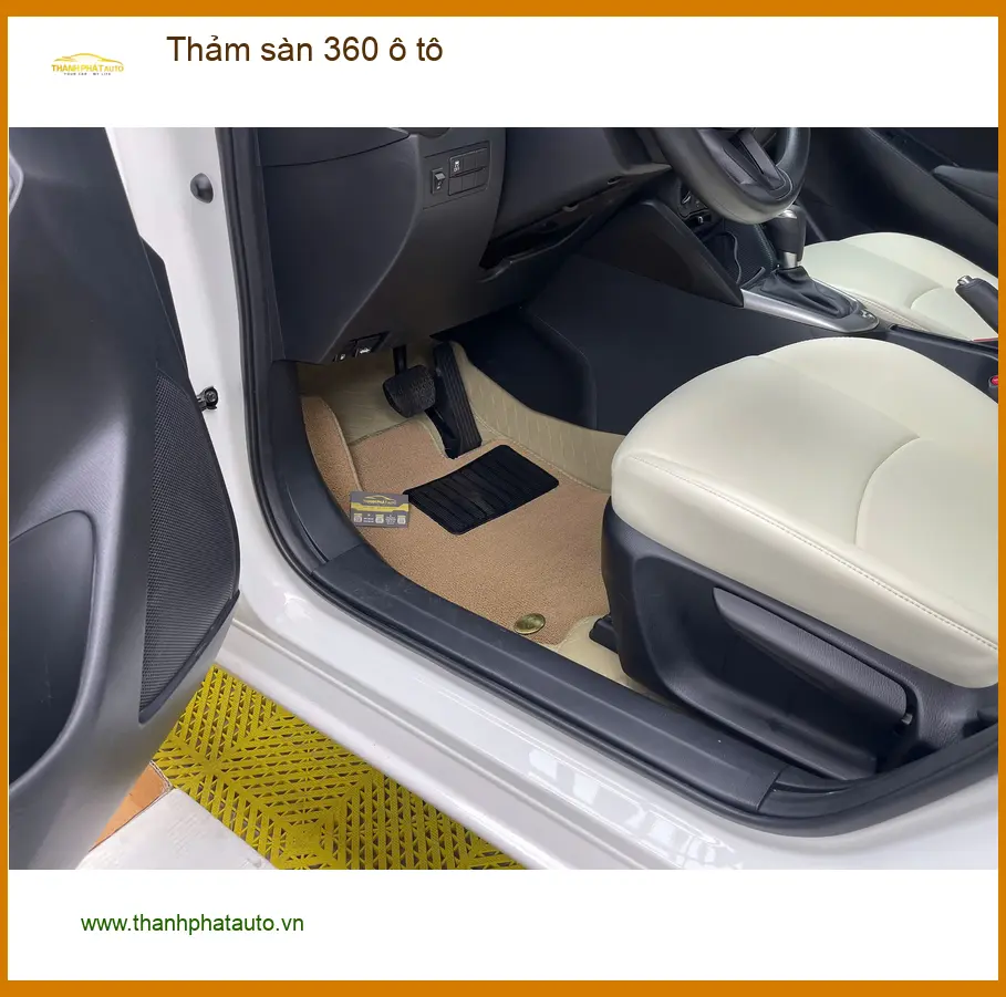 Chị Lan Anh lắp thảm sàn 360 ô tô Hyundai Accent tại Quận 7 để nội thất luôn sạch đẹp ảnh thực tế 3