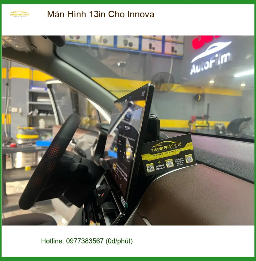 Chị Diệu lắp Màn Hình 13in cho Innova tại Quận 9 vì màn zin quá nhỏ ảnh thực tế 3